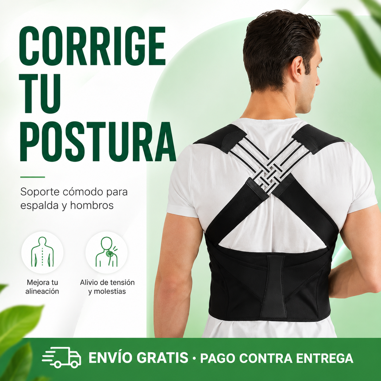 🟢 CORRECTOR DE POSTURA™ | SOPORTE ERGONÓMICO AJUSTABLE