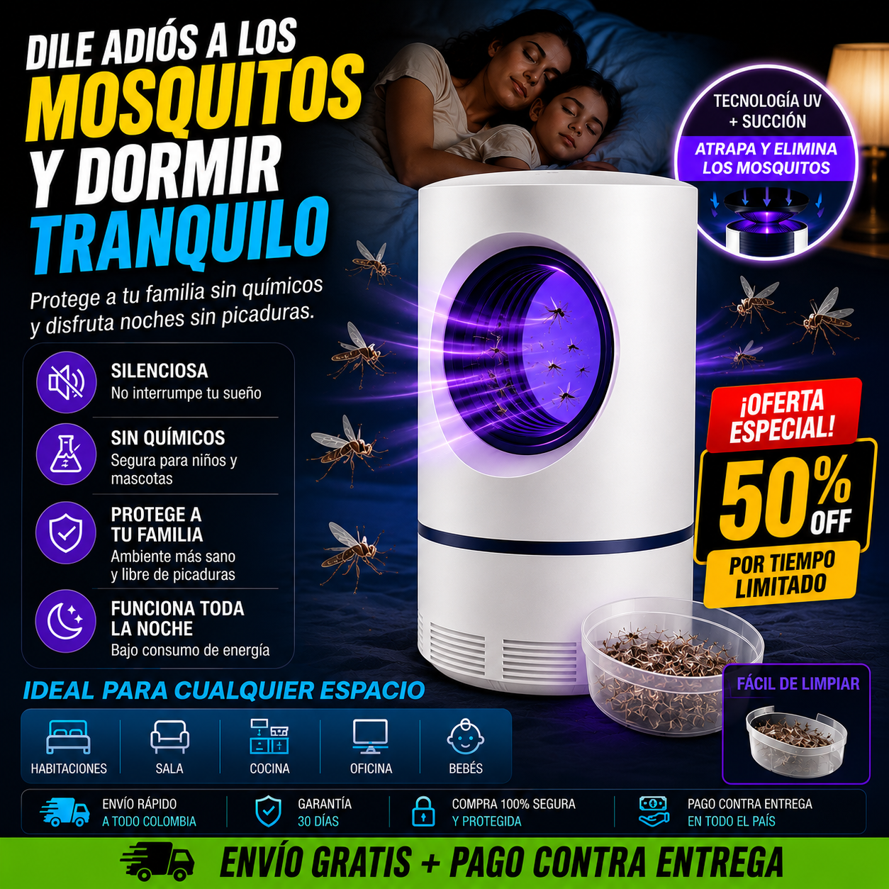 Lampara Mata Mosquitos Y Zancudos | Protege tu Hogar