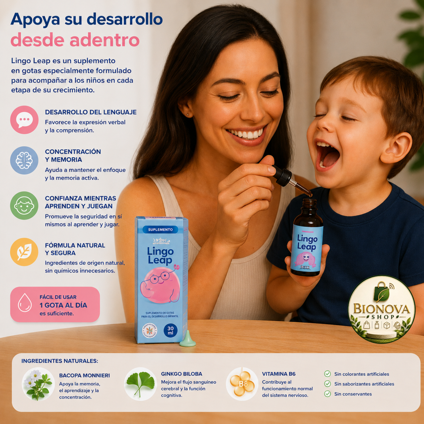 Gotas Lingo Leap - Desarrollo del Habla y Concentración